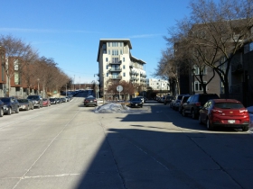N. Commerce Street veers to the left o N. Humboldt Avenue
