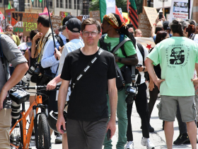 Journalist Matt Wild at Coalition to March on the RNC