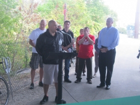 Ald. Jose Perez shares his thoughts on the new trail.