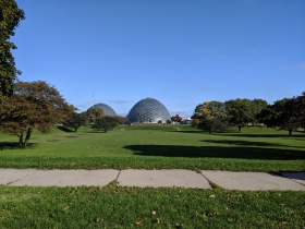 West Pierce Street passes the Domes