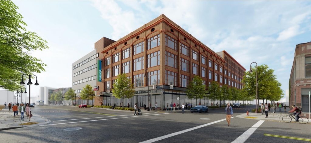 Schuster's redevelopment. Conceptual rendering by Engberg Anderson Architects.