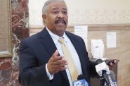 City Attorney Tearman Spencer speaks at a press conference Oct. 29. Photo by Jeramey Jannene.