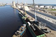 Delivery of the ship loading system for the AMEF. Photo from Port Milwaukee.