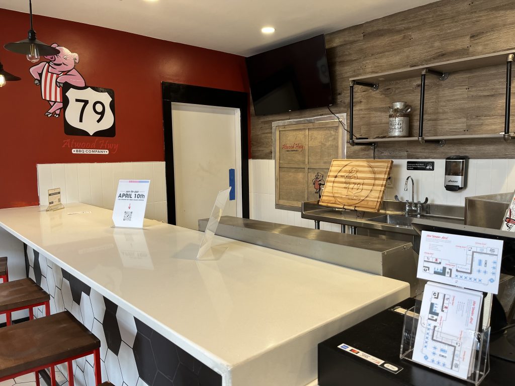 Site of Atwood Hwy BBQ at Crossroads Collective. Photo taken April 5, 2023 by Sophie Bolich.