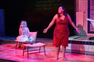 Milwaukee Repertory Theater presents Espejos: Clean in the Stiemke Studio, April 8 – May 11, 2025. Pictured: Dylan Brown as Sarah and Regina Carregha as Adriana. Photo by Michael Brosilow.